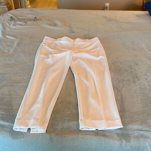 Joseph Ribkoff Pant Elegant White Cropped Pant. Size 14